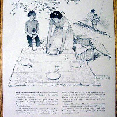 1962 Massachusetts Mutual Insurance by Norman Rockwell