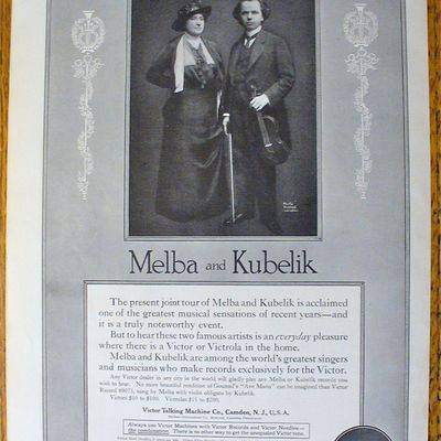 1914 Victor Records with Melba & Kubelik