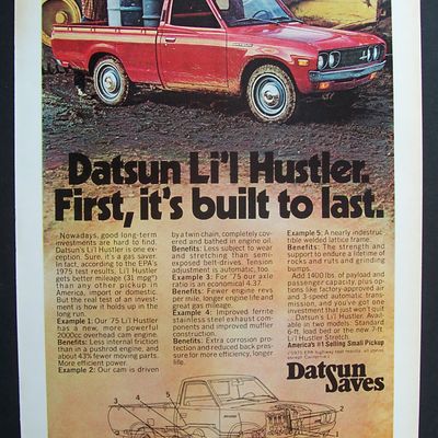 Vintage Ad: 1975  Datsun  Li'l  Hustler