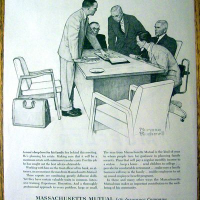 1962 Massachusetts Mutual By Norman Rockwell