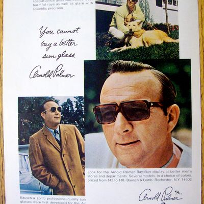 Vintage Ad: 1969 Ray Ban Sun Glasses w/Arnold Palmer