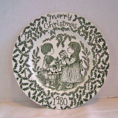 1980 Merry Christmas Plate, Staffordshire, England