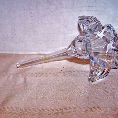 Glass Epergne Horn, Made in Taiwan, R.O.C.