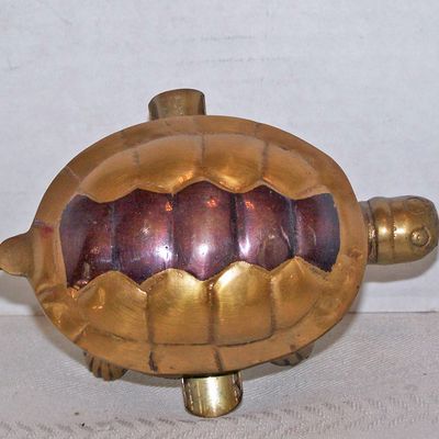 Metal Figural Turtle Ashtray