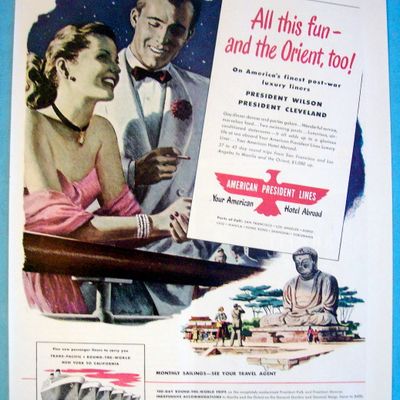 1948 American President Lines With Man And Woman