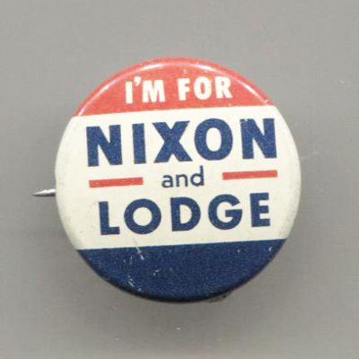 I'M For Nixon And Lodge Pin Back Button