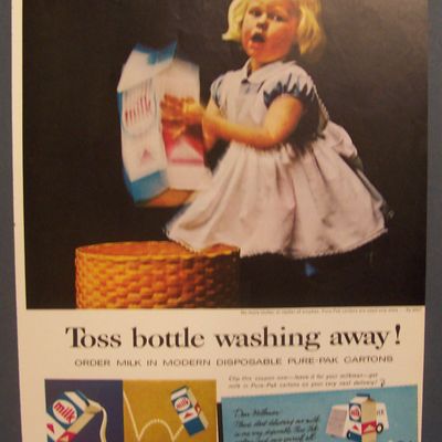 Vintage Ad: 1961  Pure - Pak  Milk