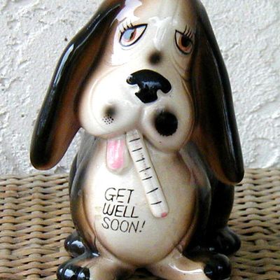 Ailing Hound Planter