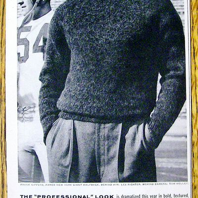 1958 Jantzen w/ New York's Giant Halfback Frank Gifford