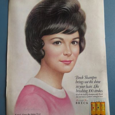 1967 Breck Shampoo with Winner of 1966 Breck Sweepstake