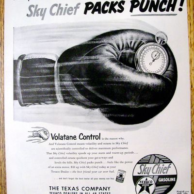 1952 Texaco Sky Chief Gasoline with Boxing Glove