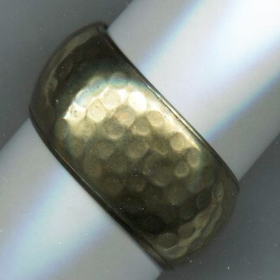 Wide Dimpled Metal Cuff Bracelet