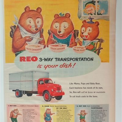 1953 REO 3-Way Transportation with the Three Bears