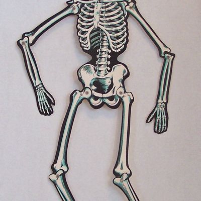 Jointed Skeleton Beistle Co. Halloween Die Cut
