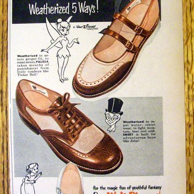 Vintage Ad: 1953 Peters Weather Bird Shoes w/ Peter Pan