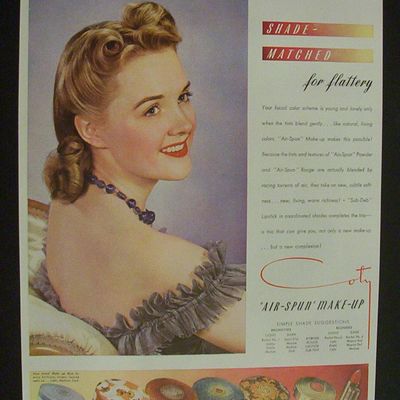 1941  Coty  Air  Spun  Make  Up