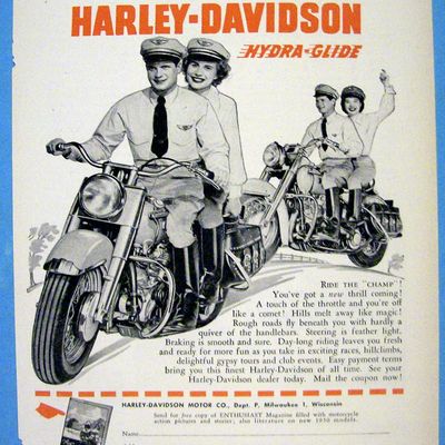 1950 Harley Davidson Hydra Glide with 2 Couples