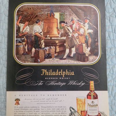 1947 Philadelphia Whiskey with Re Casting Liberty Bell