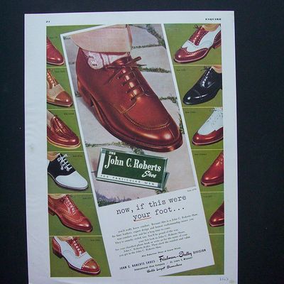 1947 John C. Roberts Shoes with 12 Different Styles