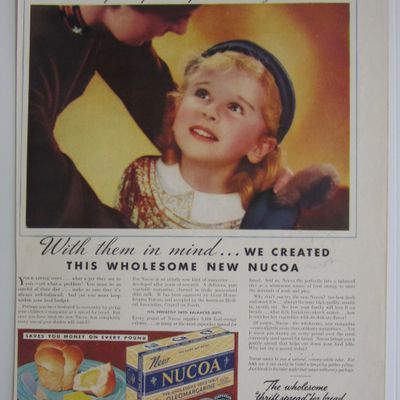 1937 Nucoa Margarine with Little Girl Smiling