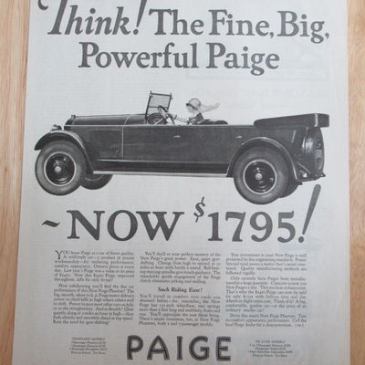 1924 Paige Automobile with the Fine Big Powerful Paige