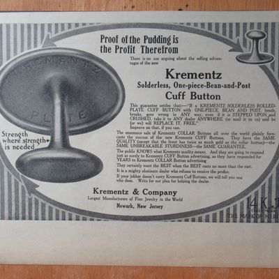 1913 Krementz & Company with Cuff Buttons