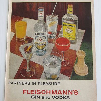 1963 Fleischmann's Vodka With Many Different Drinks
