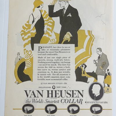 1924 Van Heusen With Man & Woman Talking