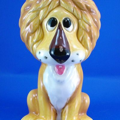 1960s/1970s Ceramic Lion Bank