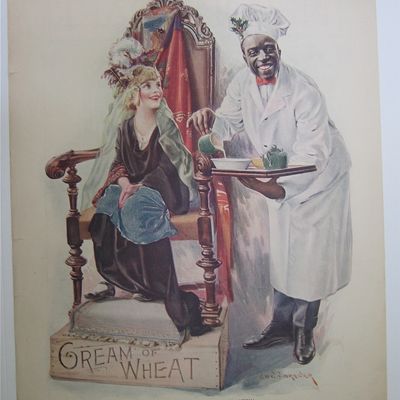1923 Cream Of Wheat Cereal w/Cream of Wheat Man & Girl