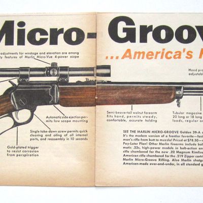 Vintage 1959 Marlin Guns With Marlin Micro Groove 39-A