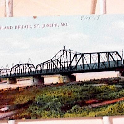 Grand Island Bridge Postcard~St Jo~MO