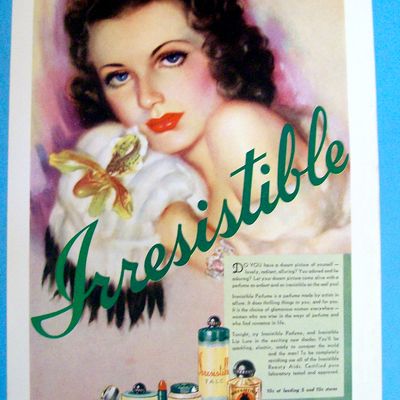 1937 Irresistible Perfume & Lip Lure with Lovely Woman