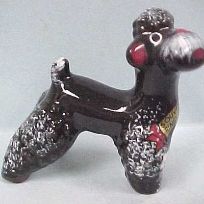 1950s Redware Black Poodle