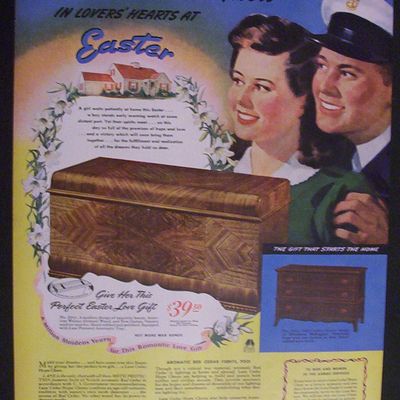 World War II 1944 Lane Cedar Hope Chest Patriotic Ad