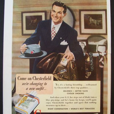 1945  Chesterfield  Cigarettes