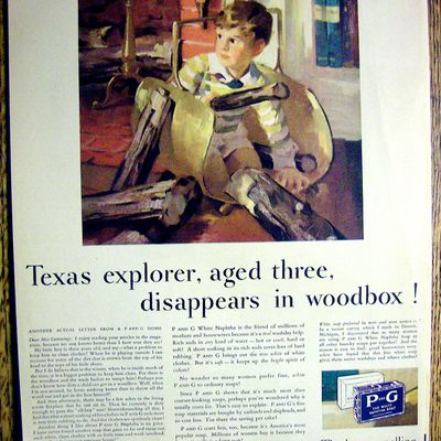 1931 P and G The White Naptha Soap w/Boy in Tray
