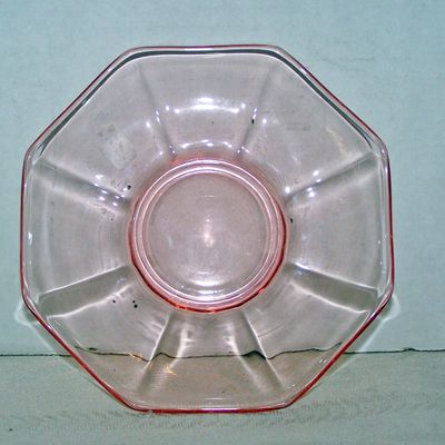 Transparent Pink Glass Saucer