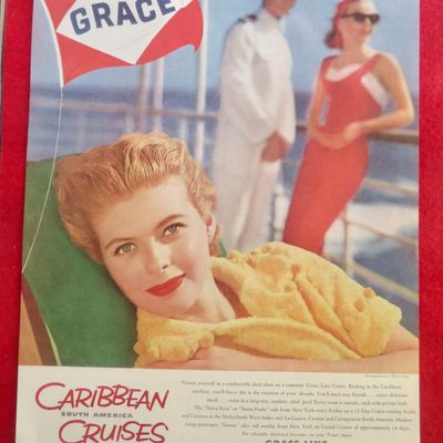 1950's Grace Line with Lovely Woman Smiling
