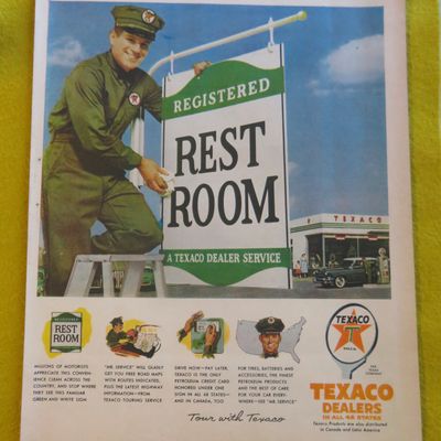 1956 Texaco Dealer with Registered Rest Room
