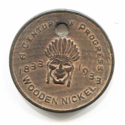 1933 Worlds Fair Wooden Nickle
