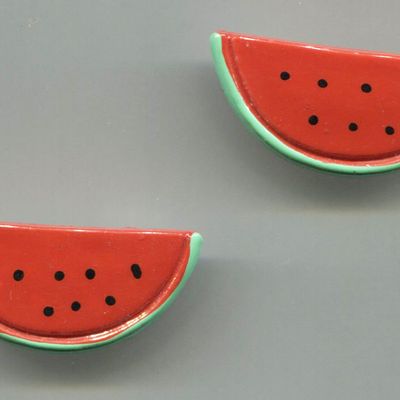 Pair Of Plastic Watermelon Scatter Pins