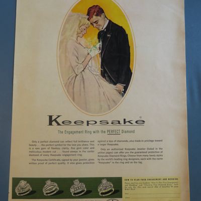 1961 Keepsake Rings with Bride & Groom