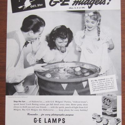 1949 General Electric Midgets w/Woman Bobbing For Apple