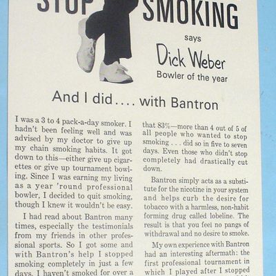 1966 Bantron Smoking Deterrent Tablets w/ Dick Weber