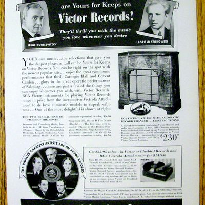 1939 RCA Victrola with Stokowski & Koussevitzky