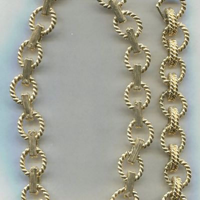 Twisted Gold Metal Circles Bracelet & Necklace Set
