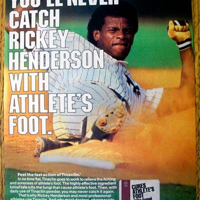 Vintage Ad: 1985 Tinactin Cream with Rickey Henderson