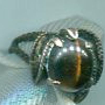 Sterling Tiger Eye Design Ring