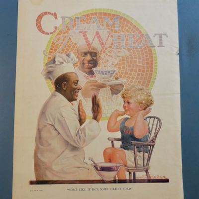 1924 Cream Of Wheat Cereal with Boy Playing Patty Cake
